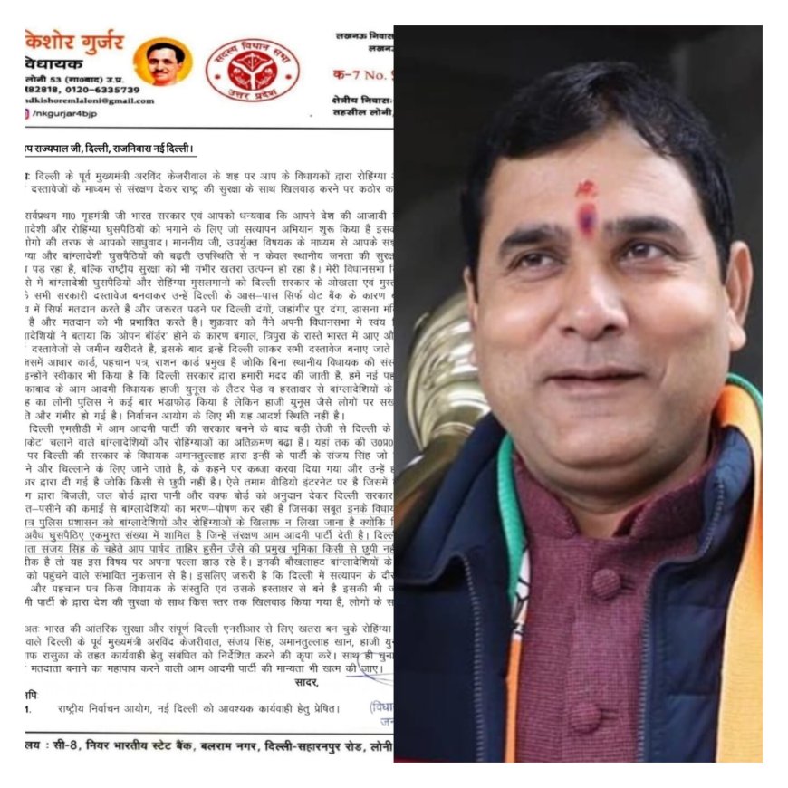 रोहिंग्या बसाने के लिए केजरीवाल, संजय सिंह, अमानत पर हो केस दर्ज..दिल्ली के एलजी को बीजेपी विधायक का पत्र