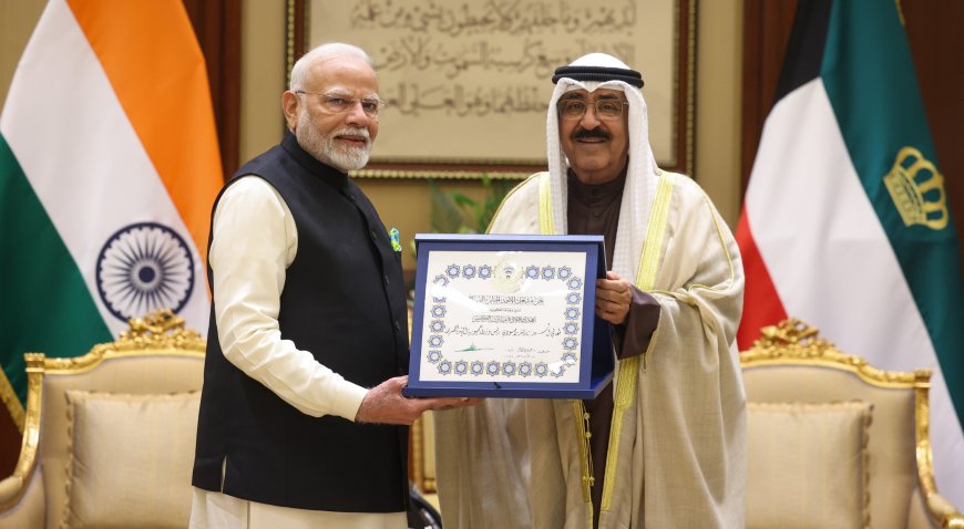 पीएम मोदी को मिला कुवैत का सर्वोच्च सम्मान