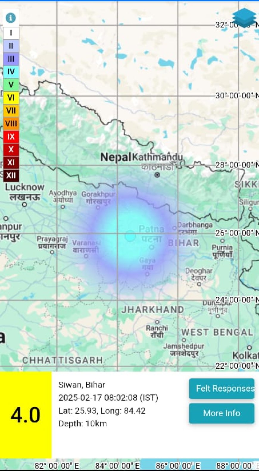 दिल्ली-एनसीआर के बाद अब बिहार में भूकंप के झटके, 4.0 रही तीव्रता
